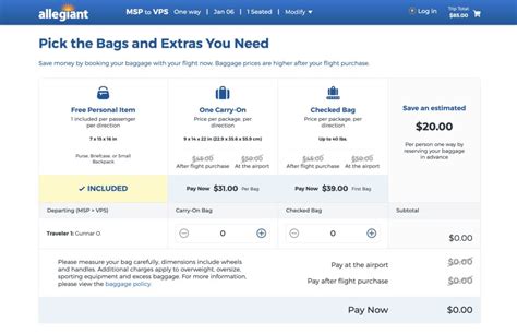 allegiant air military baggage|allegiant baggage fees for veterans.